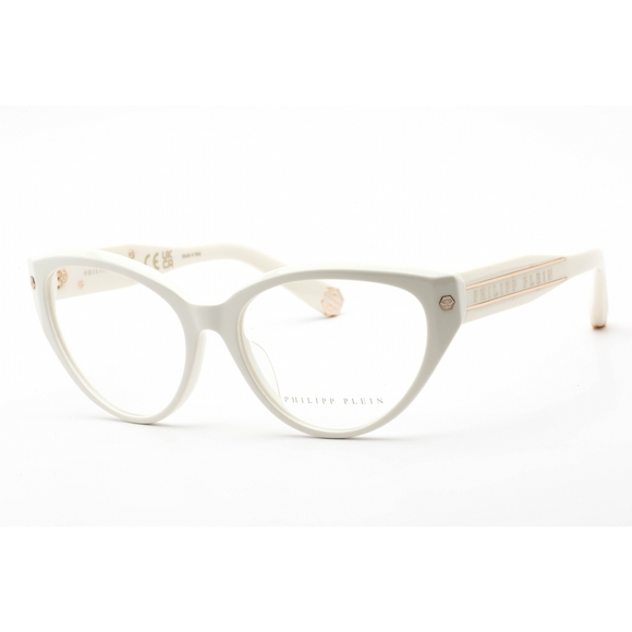 NWT PHILIPP PLEIN VPP052M 03GF Shiny Cream Eyeglasses